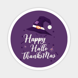 Happy Hallowthanksmas Magnet